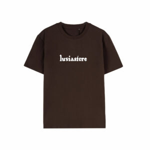 Luviastore Logo Chest T-Shirt in Brown PEK03495